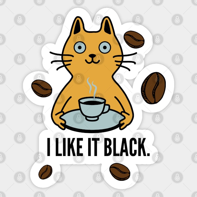 I Like It Black (Coffee Lover) Sticker by leBoosh-Designs